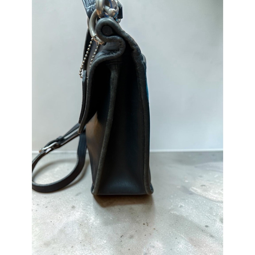 Vintage 1999 Coach Willis 9927 Black Glove Leather Nickel Crossbody Bag USA Era - Picture 5 of 16
